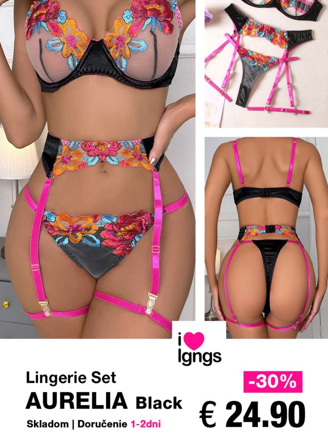 💣SALE💣 SET SPODNÉHO PRADLA AURELIA https://www.iloveleggings.sk/aurelia-lingerie-set-black-pink/