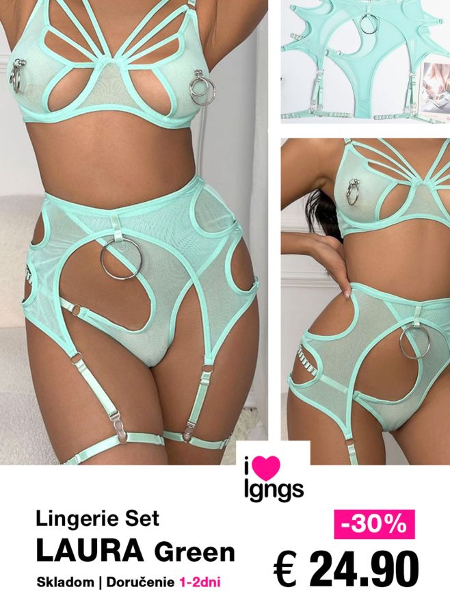💣SALE💣 SET SPODNÉHO PRADLA LAURA Nájdeš na: https://www.iloveleggings.sk/laura-lingerie-set-green/